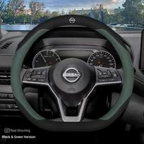 AUK2  For Nissan X-Trail Qashqai Sentra Serena Tiida Teana Juke Leaf Micra Anti-slip Microfiber Leather Car Suede Steering Wheel Cover