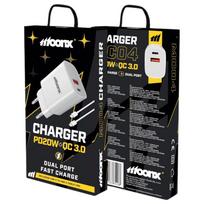 Moonx 20W Pd Wall Charger For Iphone 12 13 14 1Xusb-C Qc3.0 Smartphones balta