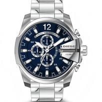 Diesel DZ4417 men's watch Silver strap Blue dial 50mm + box