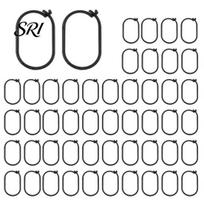 Durable Curtain Hooks 50/100Pcs Plastic Gazebo Hook, Heavy Duty Mosquito Netting Accessories Black Track for Outdoor Hotel, Patio 50pcs A