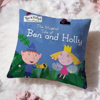 Ben And Holly Little Kingdom Cushion Cover Premium Comfort Reversible Pillow Cove -Two In One Design For Any Room & Car Interior Peach skin 18*18(CM)-1Pcs
