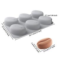6/12/28 Cavity Dessert Mold Heat Resistant Baking Mold Premium French Pastry Mold  Pudding 6 Grids-S