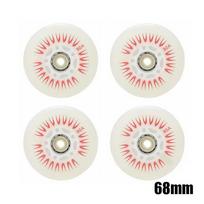 4 vnt. LED apšviesti riedučių ratukai 90A 80mm 76mm 72mm 68mm, šviečiantys ratukai, riedučių batai white
