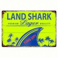 Vintage Shark Metal Wall Sign Bar Man Cave Beach House Pub Decor Tin Plaque