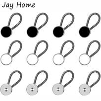 12Pcs Metal Collar Extenders Invisible Neck Extender No Sew Elastic Button Extenders for Mens Dress Shirts Suits Trouser Coat