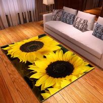 3D Kilimai Kilimas Saulėgrąžų Raštas Vaikų Miegamojo Kilimėlis Vaikų Žaidimų Kilimėlis Memory Foam Lovos Šoninės Zonos Kilimėliai Gėlės Svetainės Kilimas 40x120cm