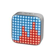 „Retro Pixel Art“ nešiojamasis „Bluetooth“ garsiakalbis LED ekrano lenta, skirta „divoom“ miela dovana namų šviesos dekoravimui, mini Hifi garsiakalbiui without TF card pilka