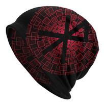 Rune Love Graphic Norse Mythology Viking Unisex Bonnet Winter Warm Cycling Hats Double Layer Thin Hat Breathable Caps One Size black