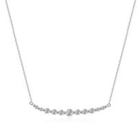 1.1CTTW Moissanite Solid Silver Necklace for Women Luxurious Bride Pendant 925 Sterling Silver Mother's Day Gift Jewelry