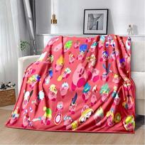 Kawaii Kirbys Flannel Blanket Gift for Kids Girls Pink Cartoon Art Lightweight Warm Plush Birthday Gifts 75cm x 90cm
