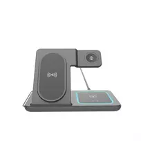 Gembird TA-WPC31A-01-BK 3-in-1 foldable wireless charger stand, 15 W, Apple watch, black | Gembird