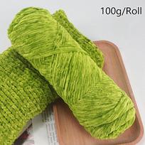 100 g / ritinys Sarf Baby pliušiniai verpalai Šeniliniai verpalai Aksominiai verpalai Poliesterio nėrimo verpalai  pasidaryk pats  linijos siūlai žalia