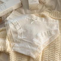 5A Grade Baby Cotton Underwear with Antibacterial Crotch Comfortable Waist Briefs Seamless Breathable Pure Cotton Women's Triangle Panties XL beige
