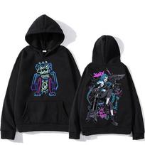 Jinx Arcane Hooded Cartoon Print Japanese Anime Sweatshirt Winter Harajuku Cute Clothing Moletom Kawaii Casual Pullovers Hoodies & Sweatshirts Men’s S juoda