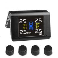 Solar Power TPMS LCD Display Car Tire Pressure Alarm System High Precision Auto Security Alarm System Car Tyre Pressure Monitor External