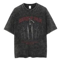 Anime Berserk Guts Rūgštinis marškinėlis Retro Vintažinis Plautas Grafiniai Marškinėliai Vyrams Medvilniniai Kasdieniai Marškinėliai Trumpomis Rankovėmis Viršūnės S
