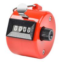 Handheld Tally Counter 4-Digit Number Clicker Counter Coaching Knitting Fishing Golf raudona