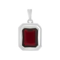 Sidabrinis pakabukas su granatu nano 2.625ct (60002198) tamsiai saldainių obuolių raudonos spalvos