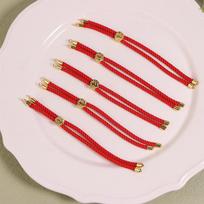 5 vnt. nailoninis pintas laido apyrankės virvės, reguliuojamas pintas laidas, skirtas pasidaryk pats apyrankių papuošalų gamybai 5Pcs raudona