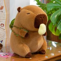 Creative durian capybara plush toy stretched kapibara doll holiday gift 30cm