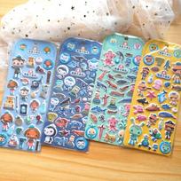 4-Piece Kids' Cartoon Octonauts EVA Foam Bubble Stickers (Multiple Styles) - Decor for Hand Accounts BulingBulingStickers Store balta