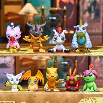 9 dalių mielų japoniškų Digimon Adventure anime figūrėlių rinkinys, įskaitant Agumon, Patamon ir Gabumon. PVC stalo figūrėlės.