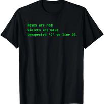 Funny Roses Are Red Web Developer Programmer Tshirt S juoda