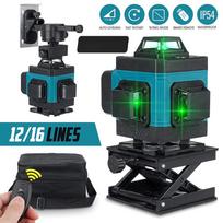 3D/4D 8/12/6lines Green laser level with Storage Box 5000mAh Lithium Ion Battery Green Wires Laser Level 8 lines