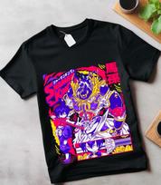 Kira Ryuk T-Shirt Death Note L Manga Strip Horror Anime Black Tee Shirt All Size 2XL