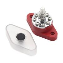 DC 48v 300A 8+1 Terminal Post 3/8   M10 Bus Bar Power Distribution Stud Heavy Duty Battery Terminal Block  Stud  for Car Truck raudona