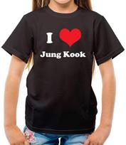 I Love Jung Kook Kids T-Shirt K Pop Singer Love Fan Tour Gig Music Dynamite 120