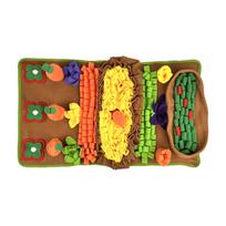 Fleece To Relieve Stuffy Foraging PadsPet Dog Sniffing Pad Slow Food Training Indoor and Outdoor Activity Toy Soft Pole Wool about 80x48cm raudonai ruda