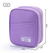 Waterproof Portable Cable Organizer Bag Travel Digital Accessories Pouch For Usb Bank Earphones Storage Case geltona