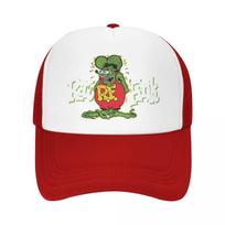 Custom Fashion Unisex Anime Cartoon Rat Fink Trucker Hat Adult Adjustable Baseball Cap for Unisex Women Sun Protection Trucker Cap One Size