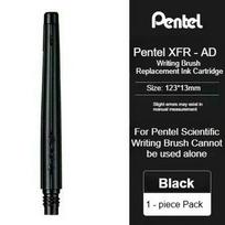 PENTEL Scientific Writing Portable Brush Pen Soft - tipped Calligraphy Practice Pen Refillable Ink Small Regular Script black