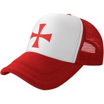Knights Templar Cross Trucker Hat Adjustable Mesh Baseball Cap Unisex Outdoor Casual XS（old）