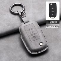 BAUY7 BAUX7 Leather Car Key Cover for VW Volkseagen Passat B8 Magotan For Skoda Superb A7 Kodiaq Seat fit Polo Golf Tiguan Beetle Caddy