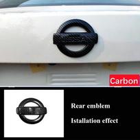 APU1  for Nissan Qashqai Sylphy X-Trall Tiida Bluebird Sunny Kicks Car Front Rear Trunk Steering Wheel Emblem Sticker 3Pcs Accessories For 14th Sylphy 2020