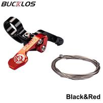 BUCKLOS Telescopic Seatpost Controller MTB Dropper Seat Post Lever Bicycle Seat Shock Remote Lever Bike Suspension Seat Post raudona