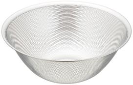 Sori Yanagi Perforated Strainer Made in A 27cm stainless steel colander designed for excellent drainage and easy Made from a single sheet of stainless