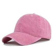 Retro Washed Cotton Baseball Cap Men Women Snapback Hat y2k Hip Hop Caps Solid Color Hat Bone Casquette Outdoor Casual Sport hat rožinė