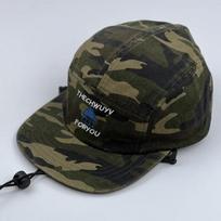 Outdoor Trendy Brand Drawstring Camouflage Flat-brimmed Baseball Cap Showing Face Small Street Casual Versatile Letter Sun Hat 55-59CM kamufliažas
