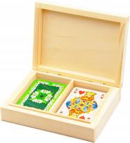 Piatnik Oak Leaves Playing Cards in a Wooden Box