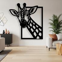 Geležies menas Dydelis Žirafos Sienos Art Vertikalus Gyvūno Dekoras 3D Rėminis Žirafos Galvos Ženklas Safari Laukinių Gyvūnų Dovana