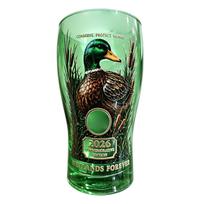 Stiklinis alaus bokalas Wetlands Forever commemorative edition 2026 su ančių dizainu, reljefinėmis detalėmis ir tvirta konstrukcija One Size