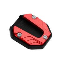[Q]Motorcycle Bike Parking Kickstand Extender Foot Side Stand Pad Support Plate Motorbike Accessories raudona