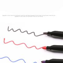 Waterproof Non-fading Marker Oil Pen Red Black Marker Courier Warehouse Logistics Pen (as the picture,6PCS)