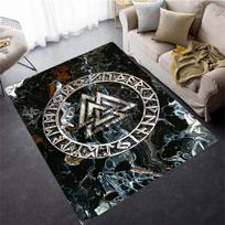 Vikingų Logotipas Stačiakampis Kilimas Skandinavų Mitologijos Simboliai Miegamojo Svetainės Kilimas Kilimas Namų Dekorui Grindų Kilimėliai Zonos Kilimas 40cm x 60cm