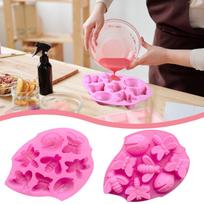 Flower Insect Soap Molds For Soap Making 3D Floral Silicone Molds For Handmade Soaps One Size rožinė