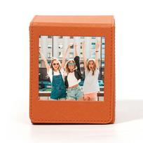 Didelės talpos 4 colių nuotraukų laikymo dėžutė PVC aukštos kokybės nuotraukų dėklas, skirtas Polaroid / Fujifilm Instax SQ ruda